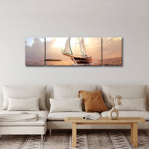 Obraz jachty (170x50 cm)