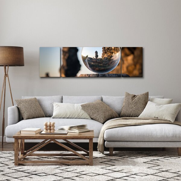 Obraz lupy a krajiny (170x50 cm)