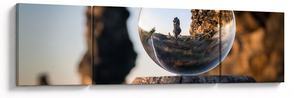 Obraz lupy a krajiny (170x50 cm)