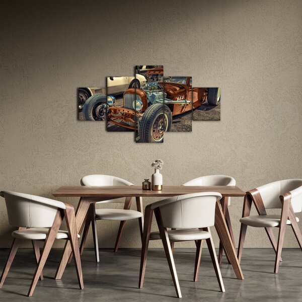Obraz hnědého auta (125x70 cm)