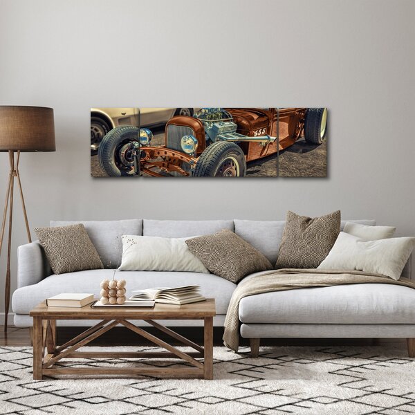 Obraz hnědého auta (170x50 cm)