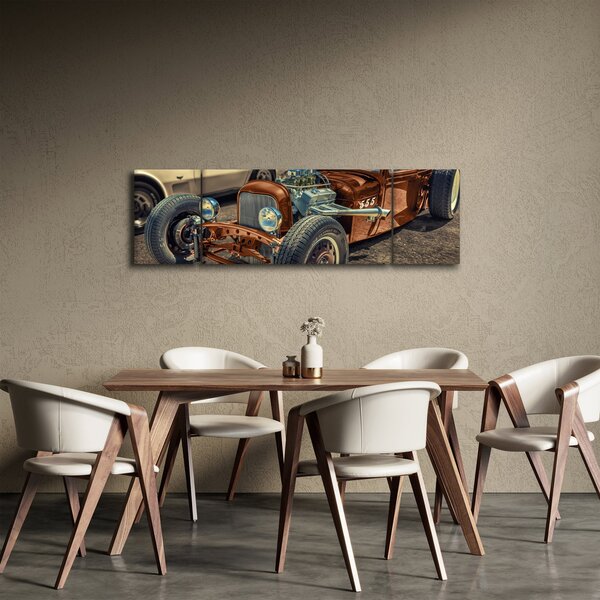 Obraz hnědého auta (170x50 cm)