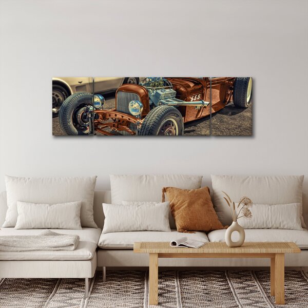 Obraz hnědého auta (170x50 cm)