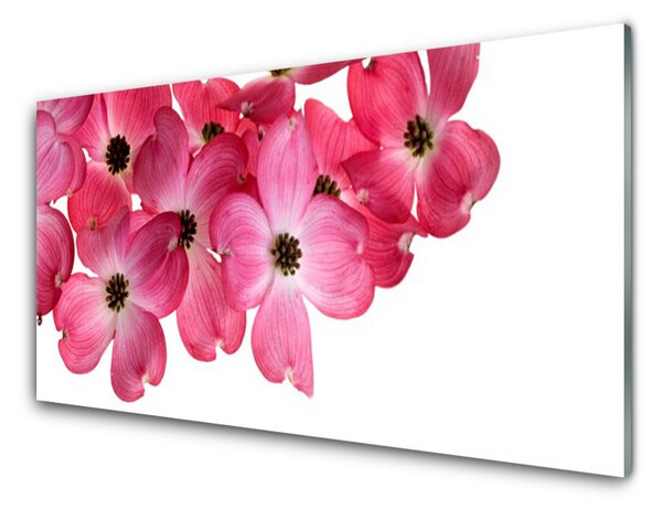 Kuchyňský skleněný panel Květiny 140x70 cm