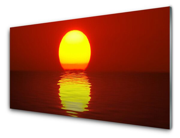 Kuchyňský skleněný panel Západ Slunce Krajina 140x70 cm