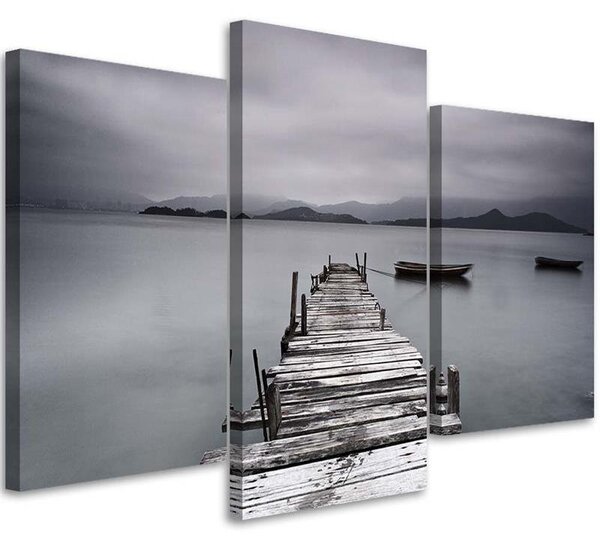 Obraz na plátně Zimní jezero - 3 dílný Rozměry: 60 x 40 cm