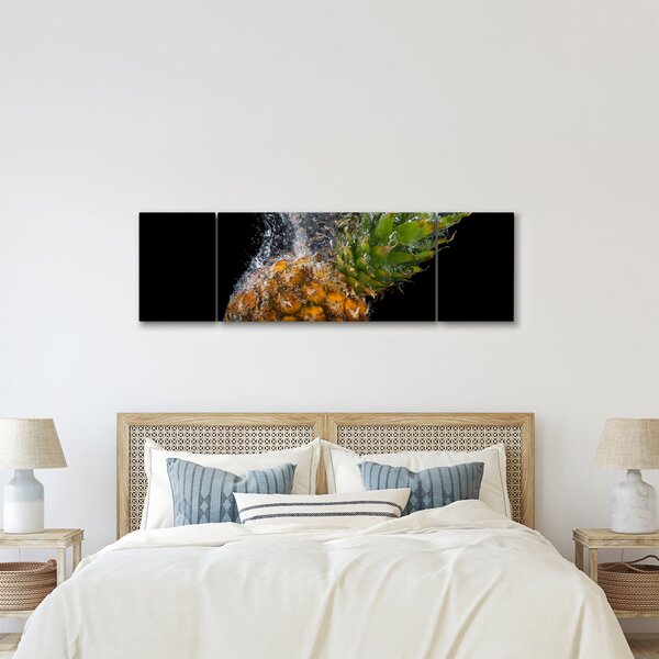 Obraz ananasu ve vodě (170x50 cm)