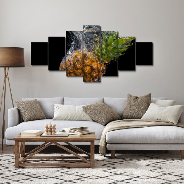 Obraz ananasu ve vodě (210x100 cm)