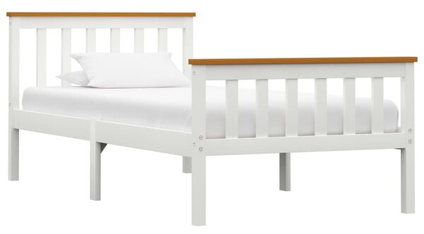 Rám postele bílý masivní borové dřevo 100 x 200 cm