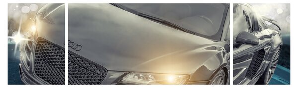 Obraz auta Audi - šedé (170x50 cm)