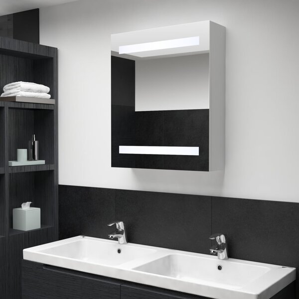 LED koupelnová skříňka se zrcadlem 50 x 13,5 x 60 cm