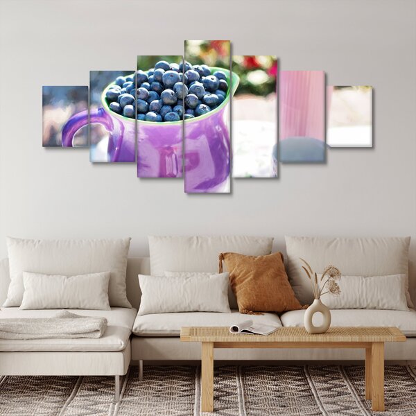 Obraz - borůvky v hrníčku (210x100 cm)