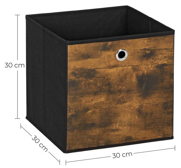 SONGMICS Skládací úložný box Rustik 6 ks hnědá