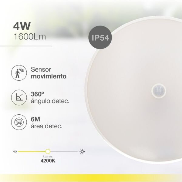 Prémiové LED venkovní osvětlení Celano s čidlem pohybu 26cm IP54 15W 1150lm denní, 3 roky