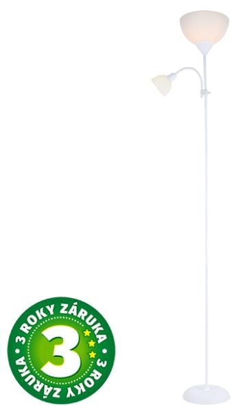 Stojací lampa Nawis se 2 klobouky na žárovky 1xE27 a 1xE14, max 40W, bílá, 3 roky záruka