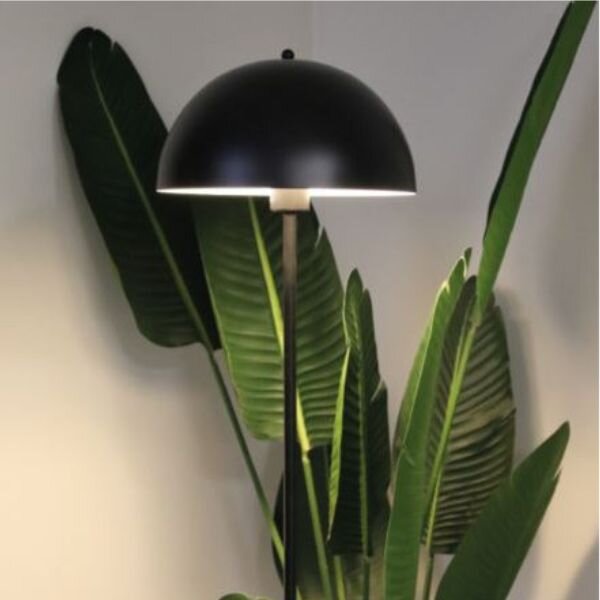 Stylová stojací lampa Gohira 145cm na 1 žárovku E27 max 40W, kovová, černá, 3 roky záruka