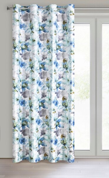 ZATEMŇOVACÍ ZÁVĚS NA KROUŽCÍCH LILLIE 140X250 CM VZOROVANÁ