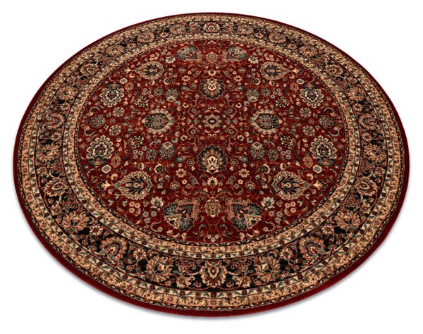 Koberec KASHQAI 4362 300 ornament, bordó / černý kruh