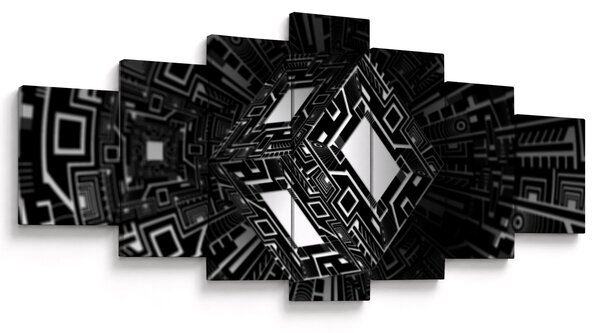 Obraz abstraktní krychle (210x100 cm)