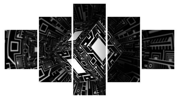 Obraz abstraktní krychle (125x70 cm)