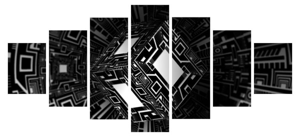 Obraz abstraktní krychle (210x100 cm)