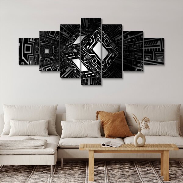 Obraz abstraktní krychle (210x100 cm)