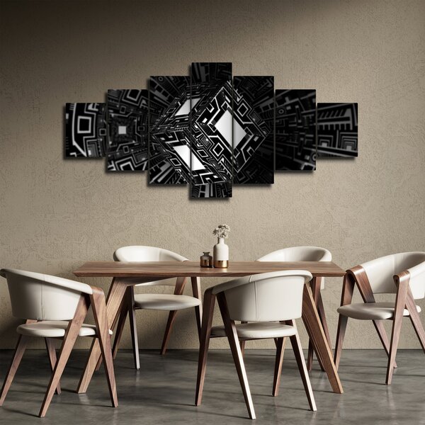 Obraz abstraktní krychle (210x100 cm)