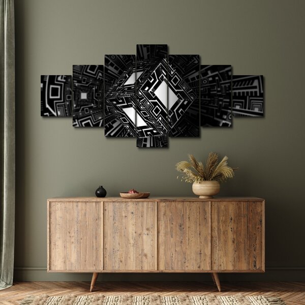 Obraz abstraktní krychle (210x100 cm)