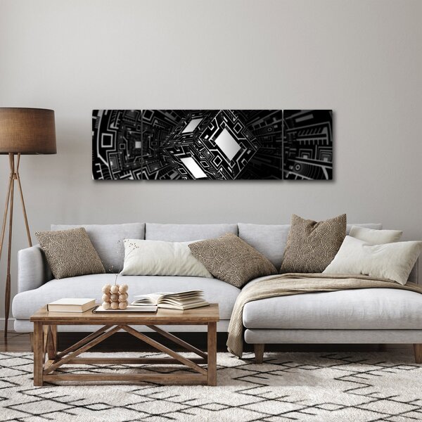 Obraz abstraktní krychle (170x50 cm)