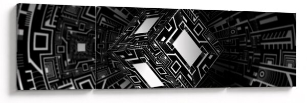 Obraz abstraktní krychle (170x50 cm)