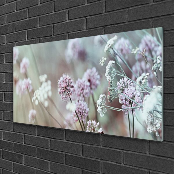Obraz na skle Polní Květiny Louka Příroda 100x50 cm 2 Přívěsky
