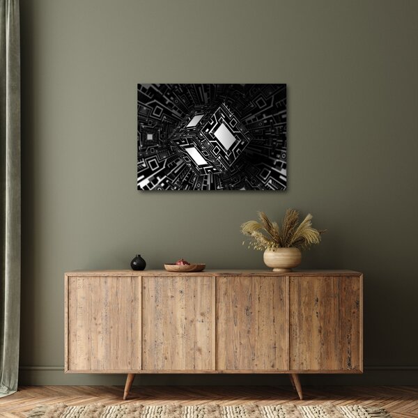 Obraz abstraktní krychle (70x50 cm)
