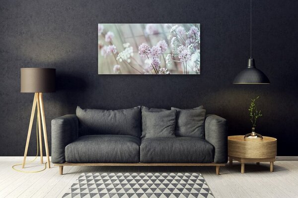 Obraz na skle Polní Květiny Louka Příroda 100x50 cm 2 Přívěsky