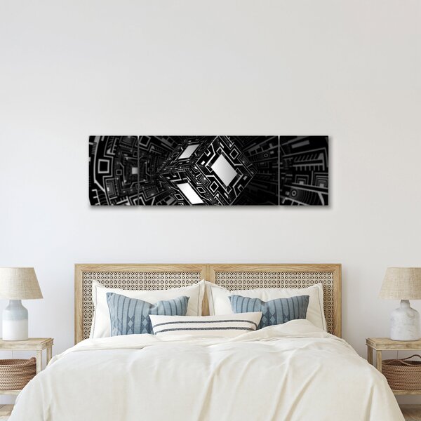 Obraz abstraktní krychle (170x50 cm)