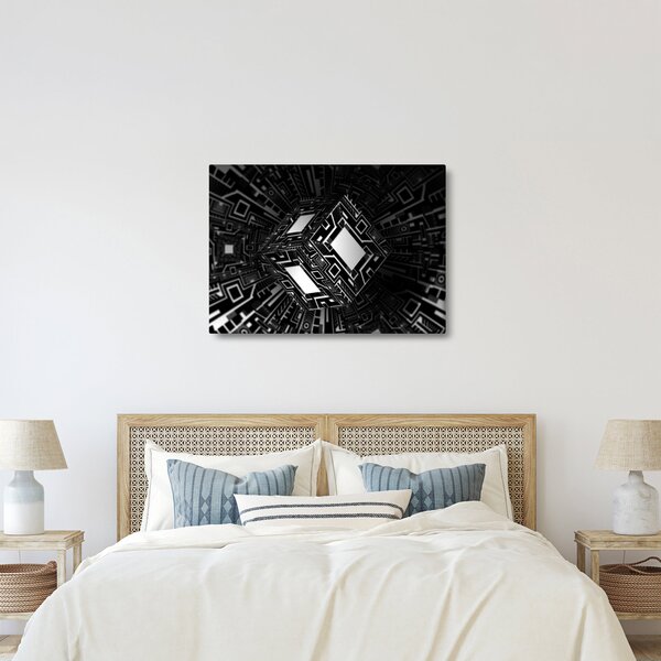 Obraz abstraktní krychle (70x50 cm)