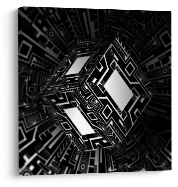 Obraz abstraktní krychle (30x30 cm)