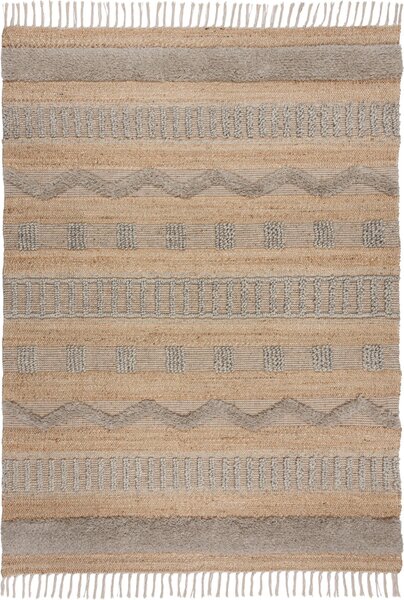 Flair Rugs koberce Kusový koberec Jubilant Medina Jute Natural/Grey Rozměry koberců: 120x170