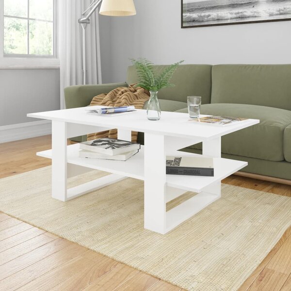 Konferenční stolek bílý 110 x 55 x 42 cm dřevotříska
