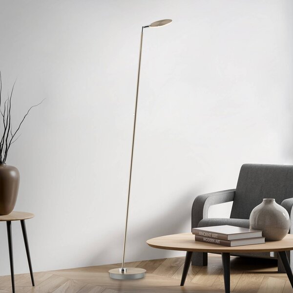 Paul Neuhaus LED stojací lampa Akku-Bente, mosaz, USB-C, stmívatelný, Mosaz / zlato, Pracovna / kancelář, kov, Moderní