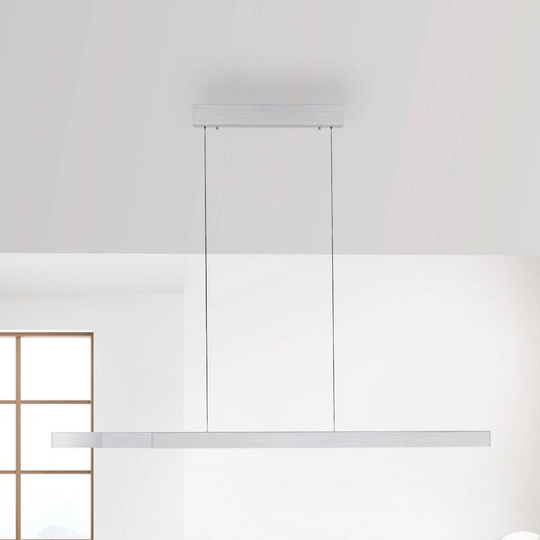Paul Neuhaus LED závěsné světlo Adriana Square, hliník, nahoru/dolů, stmívatelný, Hliník / šedá / zinek, Obývací pokoj / jídelna, Hliník, Moderní