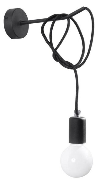 Sollux SL.0373 - Nástěnné svítidlo EDISON 1xE27/60W/230V černá