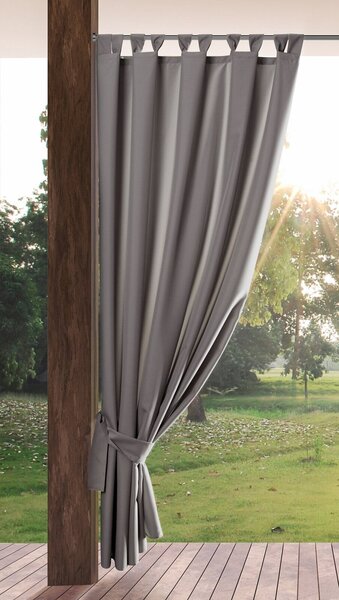 ZAHRADNÍ VODĚODOLNÝ ZÁVĚS NA POUTKÁCH GARDEN 155X220 CM ŠEDÁ