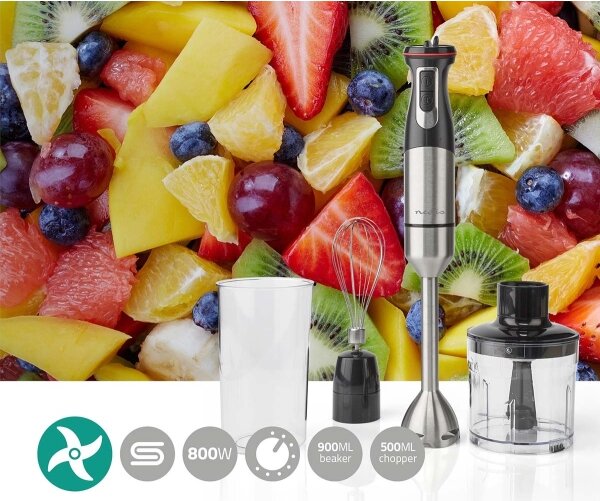 Nedis KAHB400CAL - Ruční mixér 4v1 800W/230V nerezová ocel