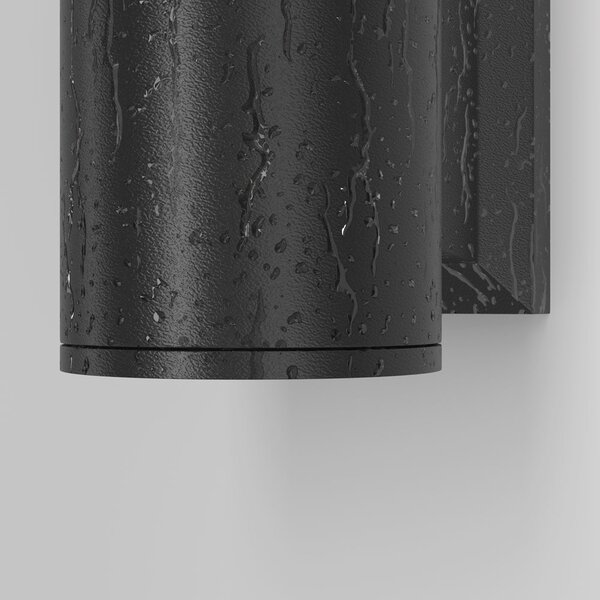 Maytoni Bowery GU10 nástěnné exteriérové svítidlo ČernáNahoru/DoluMřížková textura