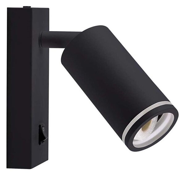 Nástěnné bodové svítidlo s vypínačem 1xGU10/35W/230V černá