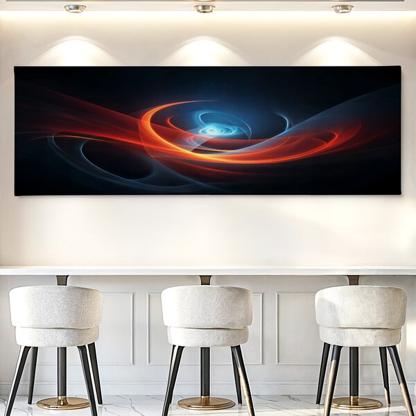 Obraz na plátně - Objetí vesmírné záře FeelHappy.cz Velikost obrazu (šířka x výška): 120 x 40 cm
