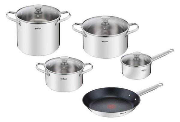 Tefal - Sada nádobí 9 ks COOK EAT nerez