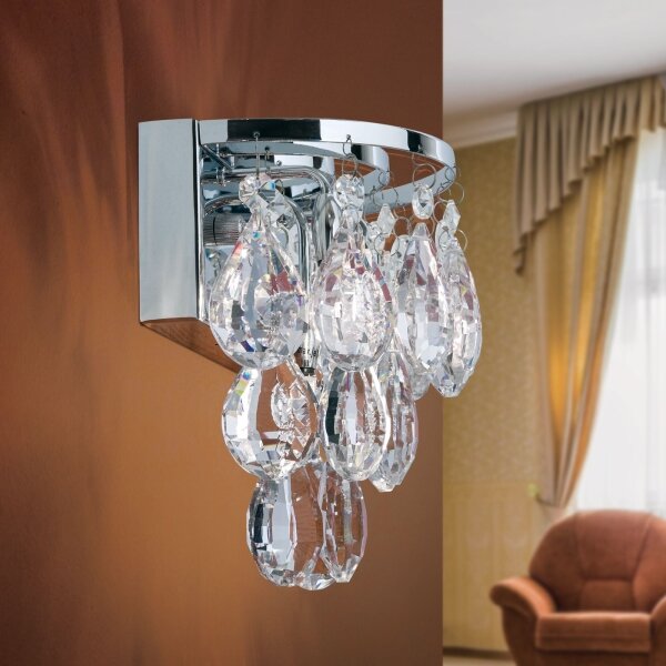 Orion WA 2-1369/2 - Křišťálové nástěnné svítidlo CELESTE 2xG9/40W/230V chrom