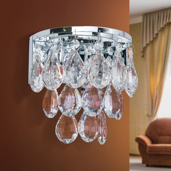 Orion WA 2-1369/2 - Křišťálové nástěnné svítidlo CELESTE 2xG9/40W/230V chrom