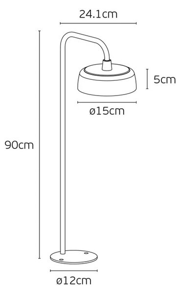 VK Light Jade LED stojací svítidlo IP65 Hnědá